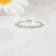 Rhodium Over Sterling Silver Lab Grown Diamond Stackable Half Eternity
Band Ring VS G-H