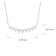 Diamond Bar Necklace In 10K White Gold 0.20ctw