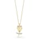 Sterling Statements 14K Yellow Gold Over Sterling Silver CZ Rose Necklace