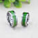 VERMONT Tungsten Wedding Band With Emerald Green Carbon Fiber Inlay 8mm