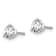14K White Gold Lab Grown Diamond 7/8ctw VS/SI GH 3 Prong Earrings
