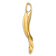 14k Yellow Gold 3D Polished Whale Tail Chain Slide Pendant