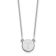 Rhodium Over 14k White Gold Tiny Circle Block Letter T Initial Pendant
Cable Link 18 Inch Necklace