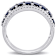 Blue Sapphire and Diamond 14K White Gold Ring 3.44ctw