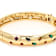 Multi-Color Crystal Bangle Bracelet In Gold Tone