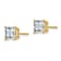 14K Yellow Gold 2.5ct. 6.0mm Princess G H I True Light Moissanite Earrings