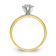 14K Yellow Gold AA Quality Engagement Ring 0.09ctw