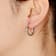 CZ U-Hoop Earrings In 18K Rose Gold Over Sterling Silver