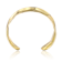 Hammered FInish Cuff Bangle Bracelet In 14K Gold Over Brass