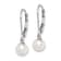 Rhodium Over Sterling Silver 6-7mm Freshwater Cultured Pearl Leverback
Dangle Earrings