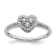 Rhodium Over 10K White Gold Lab Grown Diamond Cluster Heart Engagement
Ring 0.266ctw