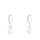 8-9mm White Cultured Freshwater Pearl and Cubic Zirconia Rhodium Over
Sterling Silver Earrings