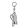Rhodium Over 14k White Gold 3D Polished and Textured Glove/Bat/Baseball Pendant