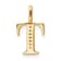 14K Yellow Gold Diamond Letter T Initial Pendant