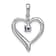 Rhodium Over 14k White Gold Amethyst and Diamond Heart Pendant