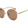 Gucci Gold Tone and Taupe Frame / Brown Lens Sunglasses