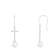 White Cultured Freshwater Pearl 14k White Gold Earrings 6-6.5mm