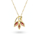 Marquise Shape Red Garnet 14K Yellow Gold Over Sterling Silver Pendant
with Chain