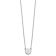 Rhodium Over Sterling Silver Tiny Circle Block Letter P Initial Necklace