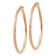 14k Rose Gold 1 3/4" Knife Edge Diamond-Cut Hoop Earrings