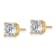 14K Yellow Gold 2.25ct. 6.0mm Cushion D E F Pure Light Moissanite Earrings