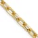 14K Yellow Gold 3.7mm Semi-solid Diamond-cut Open Link Cable Chain Necklace