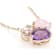 Amethyst, Peach Morganite And White Zircon Pendant Necklace In 18K Rose
Gold Over Sterling Silver 5.57ctw