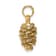 14k Yellow Gold 3D Textured Pinecone Charm