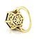 Golden Sheen Sapphire Hexagon Ring In 18K Gold Over Sterling Silver 14.23ctw