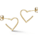 Bellissima Gold 14K Yellow Gold Heart Shaped Small Hoop Earrings