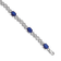 Rhodium Over 14k White Gold Diamond and Sapphire Infinity Bracelet