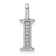 14K White Gold Diamond Letter I Initial Pendant