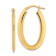 14k Yellow Gold Polished 1 5/16" Oval Hoop Earrings