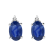 0.82ctw Oval Sapphire and Diamond Earring in 14k White Gold