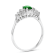 0.60ctw Emerald and Diamond Ring in 14k White Gold