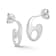 Rachel Zoe Mariner Link Stud Earrings in Rhodium Over Sterling Silver