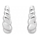 Sterling Silver Rope Design J-Hoop Earrings