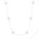 Mother of Pearl and Cubic Zirconia Rhodium Over Sterling Silver Necklace