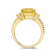 Asscher Cut Lab Created Yellow Sapphire with White Topaz 18K Yellow Gold
Over Sterling Silver Ring