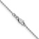Rhodium Over 14k White Gold 1.4mm Solid Forzantine Cable 24 Inch Chain