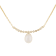 14k Yellow Gold 8mm Cultured Freshwater Pearl Pendant with Diamond
Accents, 18" Chain Built in