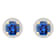 6mm Round Created Sapphire And Created White Sapphire 10k Yellow Gold
Halo Stud Earrings