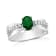 0.85ctw Emerald and Diamond Ring in 14k White Gold