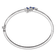 Rhodium Over 14k White Gold Sapphire and Diamond Butterfly Bangle