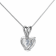 White Cubic Zirconia 14k White Gold Pendant With Chain 2.00ctw