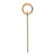 14k Yellow Gold Satin Sunday the First Day Calendar Pendant