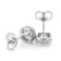 Moissanite Cushion-Cut Stud Earrings In Platinum-Enhanced Sterling
Silver 2.10ctw Diamond Equivalent Weight