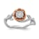 14K Two-tone White and Rose Gold Diamond Fashion Band