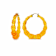 14K Yellow Gold Over Sterling Silver Bamboo Acrylic Hoops in Honey