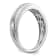Rhodium Over 14K White Gold Diamond Trio Men's Wedding Band 0.10ctw